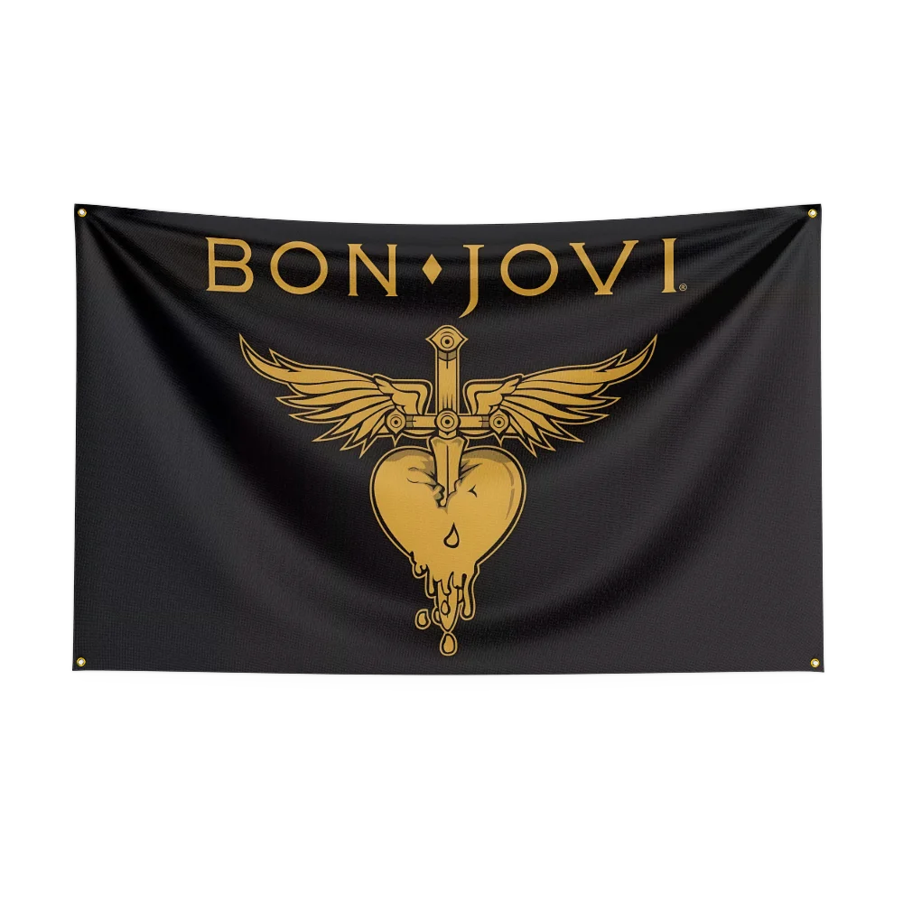 Bannière en polyester groupe de rock 3x5 pieds — chambre, art mural, tapisserie, décoration