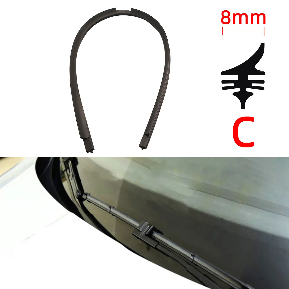 Recambios de limpiaparabrisas para coche, todas las estaciones, tiras de goma natural, piezas de repuesto, todos los tipos adecuados para 14 a 32 pulgadas