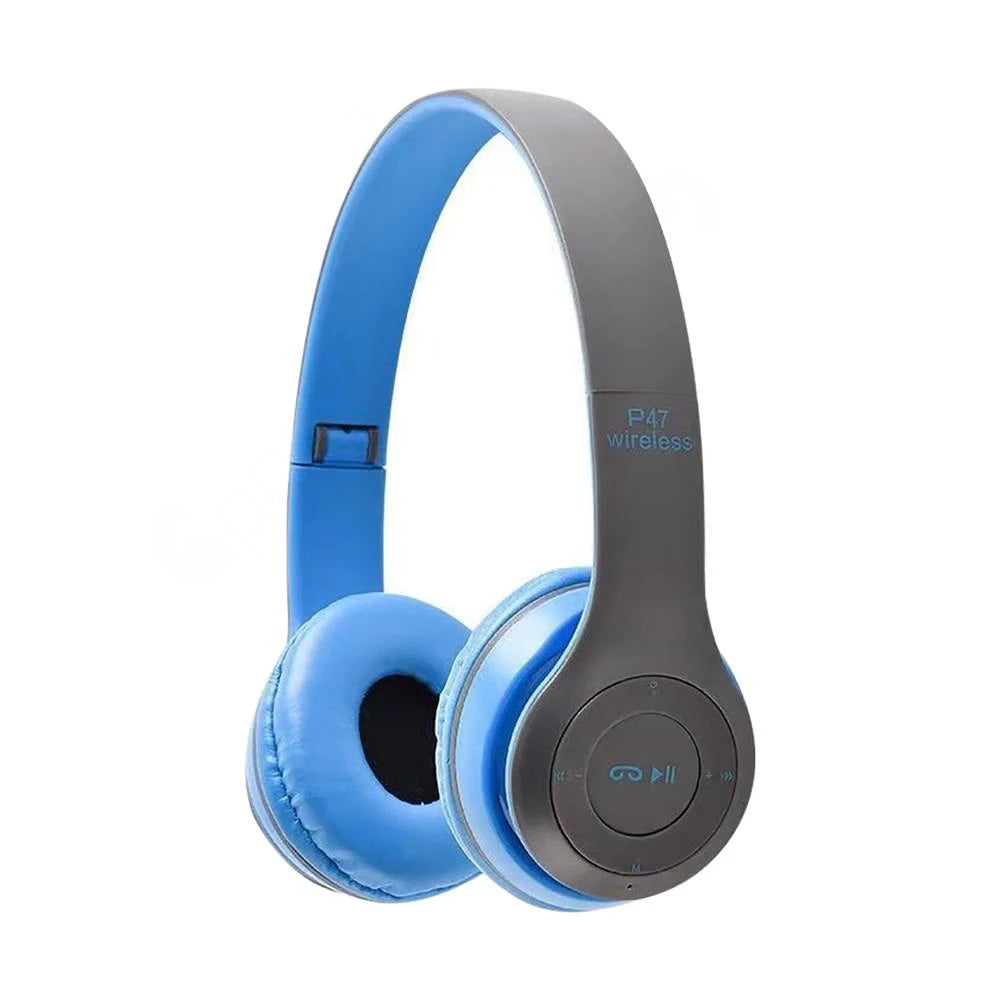 TWS Wireless Bluetooth 5.3 Over-Ear Headphones HIFI Stereo Headsets Noise Reduction Sports Gaming Earbuds Music Player with Mic
