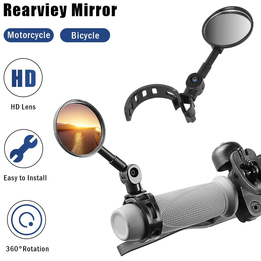 Rétroviseur Réglable Guidon Scooter Électrique — Universel Accessoire
