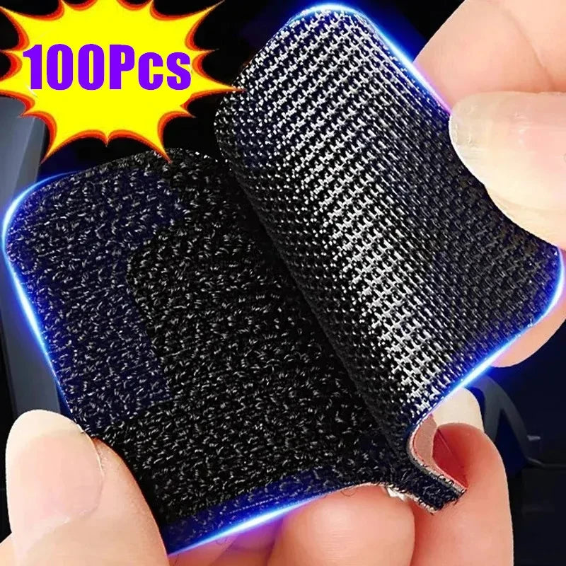 Carbon Fiber Car Mat Stickers, Double-Sided, High Adhesion, Floor Mat Patches, Home Foot Mats, Coordinating Strips, New Patches