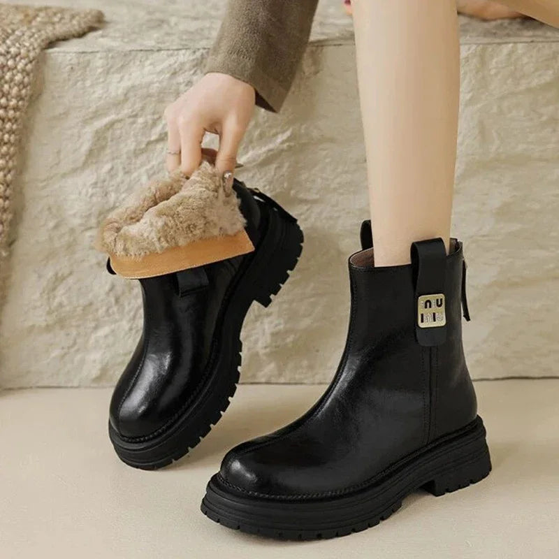 Bottes de Neige Femme Fourrées Polaire Antidérapantes — Chaleur & Confort Hiver