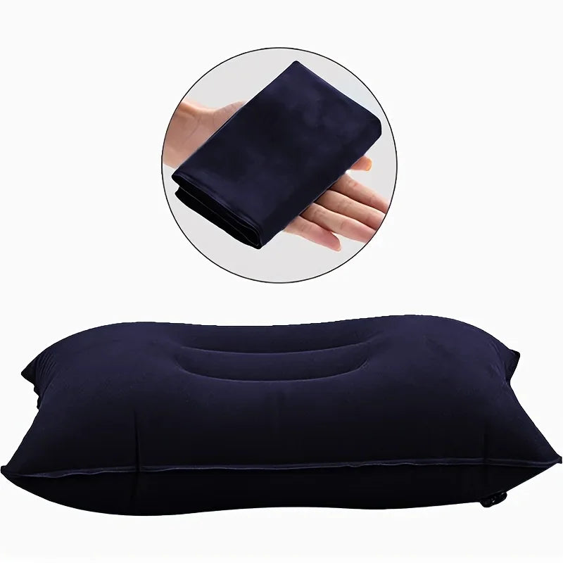 Supporte le cou et la taille Oreiller gonflable confortable pour une utilisation en extérieur, adapté aux bureaux, voitures, camping, randonnée et sieste