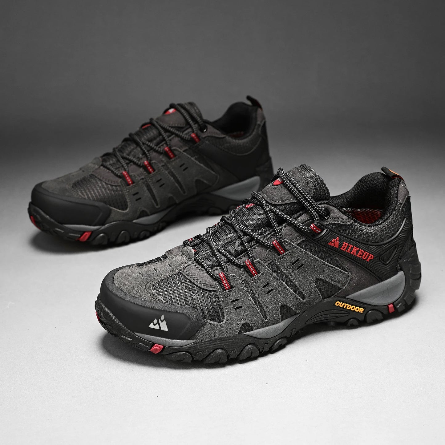 HIKEUP chaussures de randonnée pour hommes chaussures d'extérieur en daim et cuir résistant à l'usure hommes Trekking marche chasse baskets tactiques