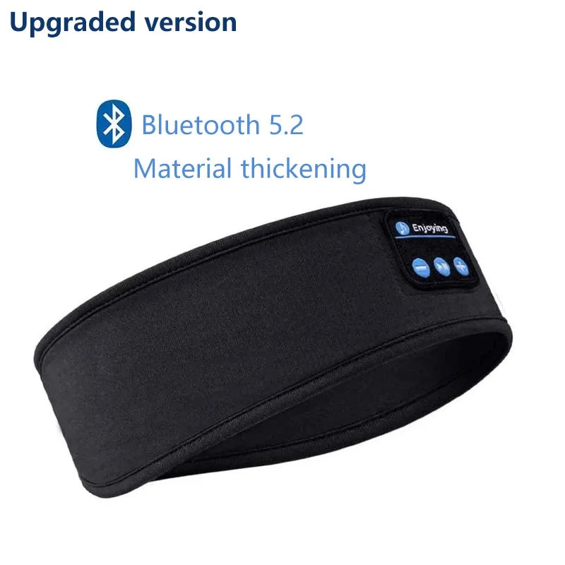 Casque Bluetooth 5.0 bandeau de couchage — écouteurs sport sans fil, masque pour les yeux, musique