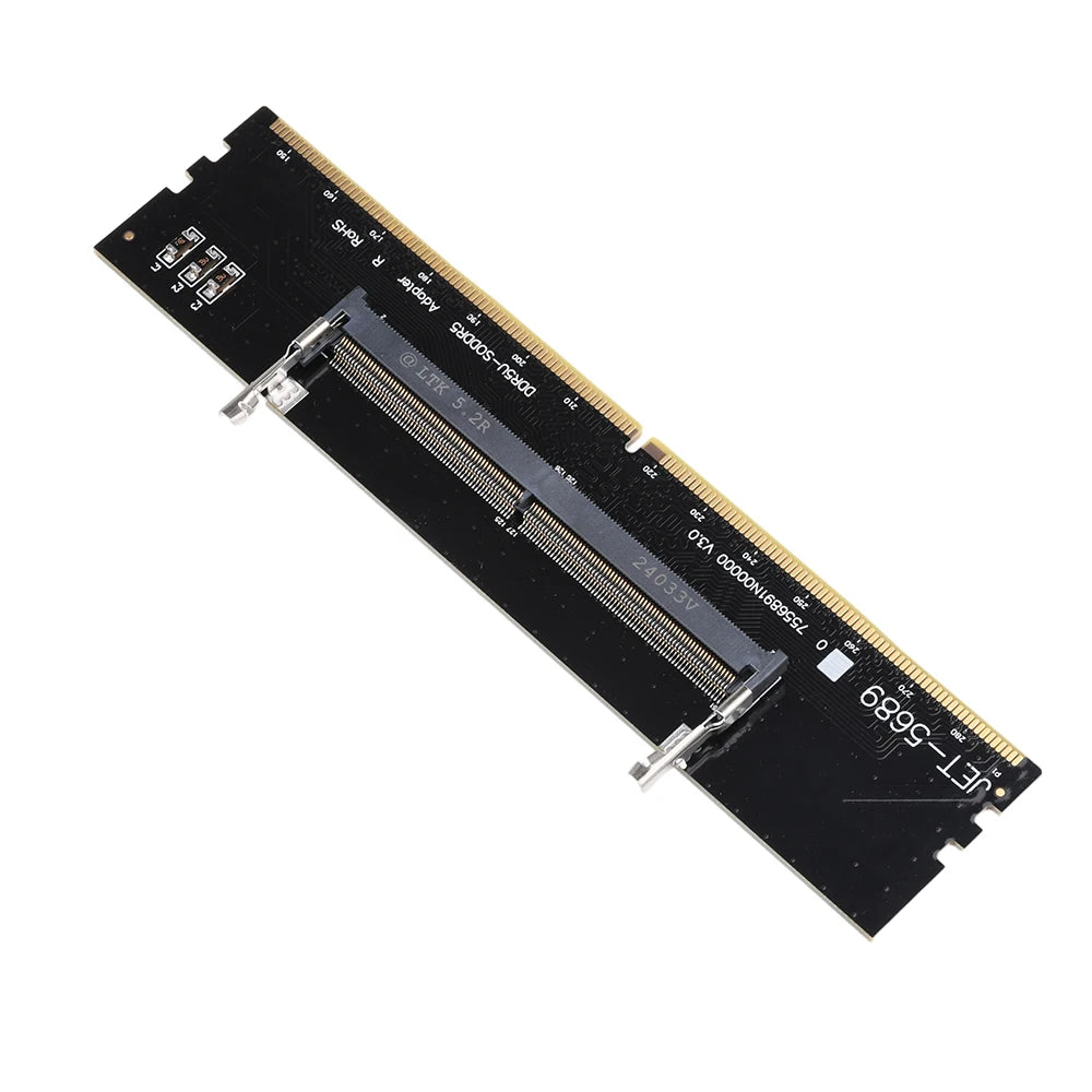 Carte adaptateur de mémoire pour ordinateur portable DDR3 DDR4 DDR5, carte SO-DIMM vers carte PC DIMM, mini connecteur de mémoire RAM