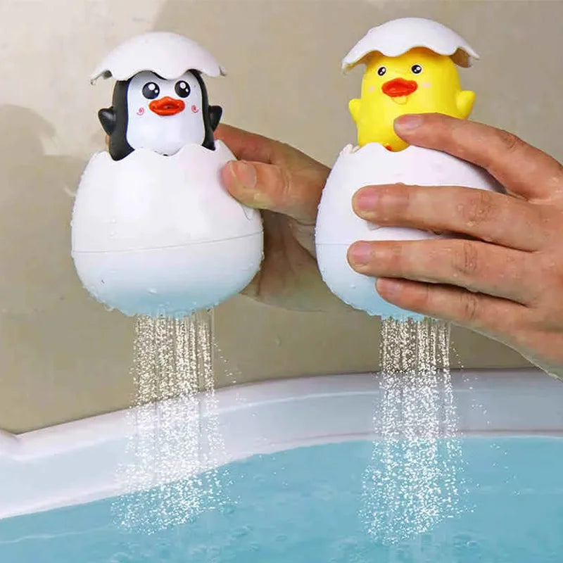 Juguete de baño para bebé, pato bonito, pingüino, huevo, rociador de agua, baño, ducha, juguetes de agua para nadar, regalo para niños