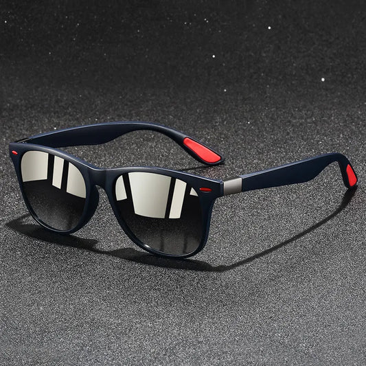 Lunettes de Soleil Rétro Monture Métal Carrée — Anti-Reflet UV400 Mode