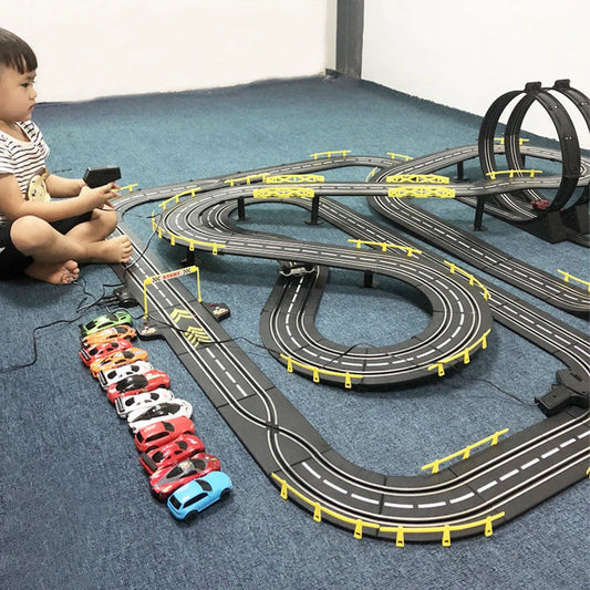 1/43 Electric Car, Double Racing Track, Toy, Autorama Circuit, Remote Control Car, Electric Rail Slot, Racing Car Toy