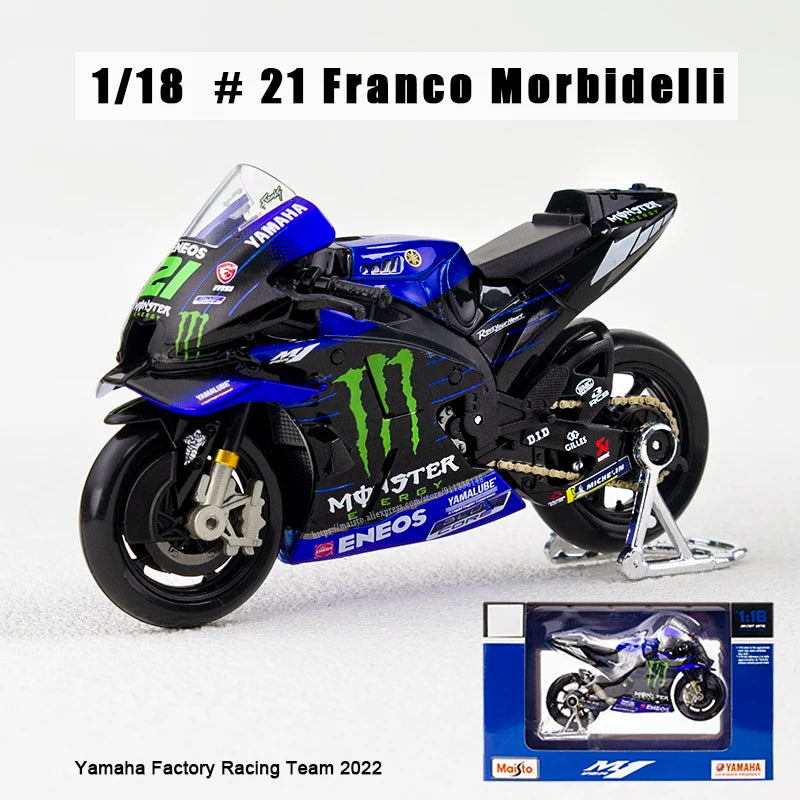 Maisto 1:18 2024 Equipo Ducati Lenovo # 1 Bagnaia Piloto Campeón Moto GP Carrera Aleación Fundida Modelo de Motocicleta Colección Regalo Juguete