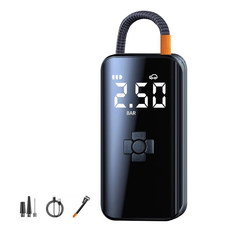 Compresseur d'air électrique sans fil pour voiture, pompe de gonflage pour moto, vélo, bateau, auto