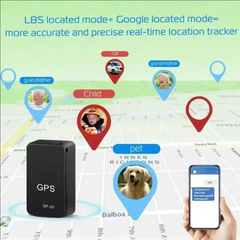 Mini localisateur GPS, application de positionnement, GF07, traceur GPS de voiture, localisateur GPS magnétique pour véhicule, anti-perte, anti-vol, alarme, dispositif de suivi GPS