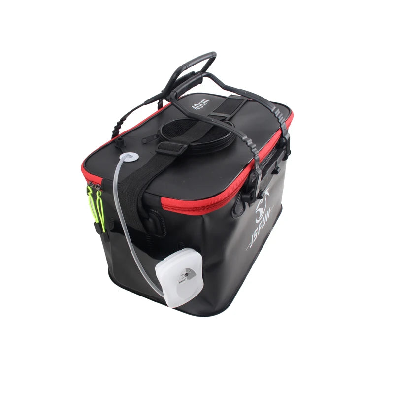 Seau de Pêche Pliant EVA — Réservoir Portable Poisson Vivant