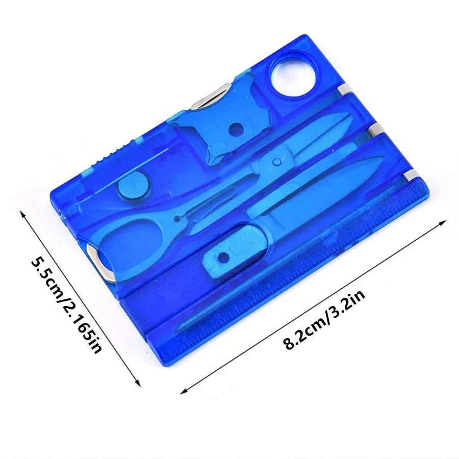 Multi-outils de poche Ultra fins 12 en 1, format carte de crédit, Camping en plein air, randonnée, équipement de survie, équipement EDC, cadeau
