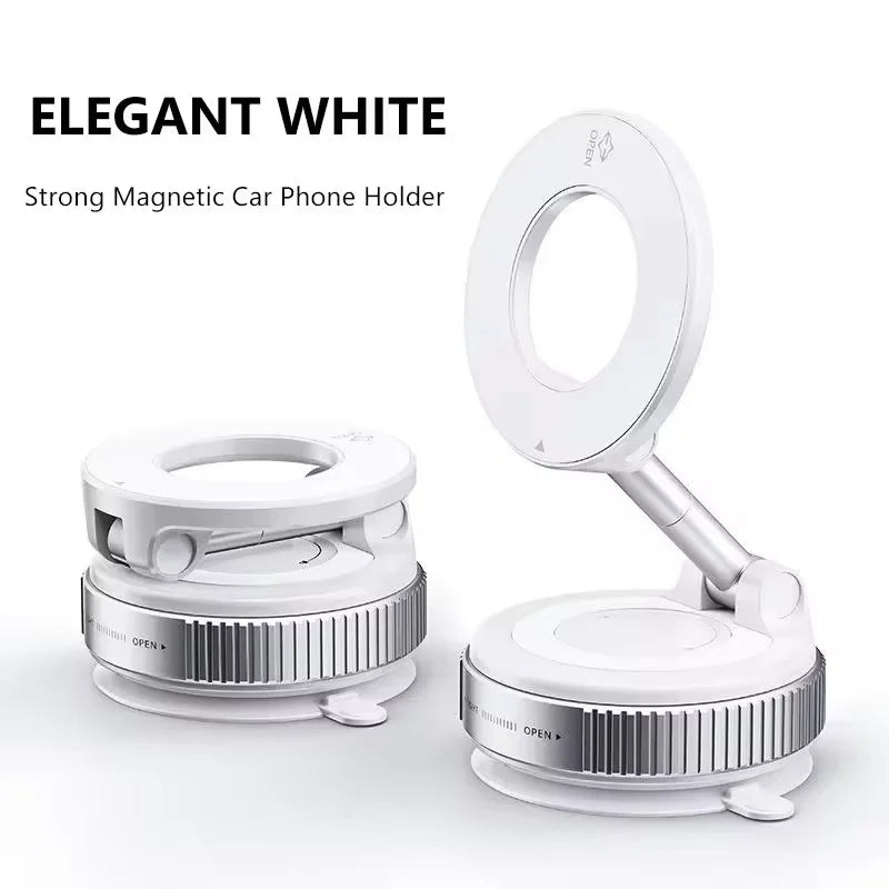 Support Téléphone Voiture Magnétique Pliable 360° — Fixation Ventouse Streaming