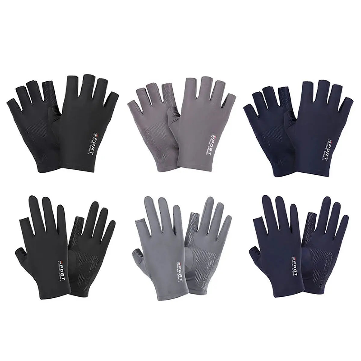 Gants de pêche pour Sport de plein air, 1 paire, écran tactile, équipement de protection fin Anti Uv, gants de course pour moto, antidérapants sur glace, respirants