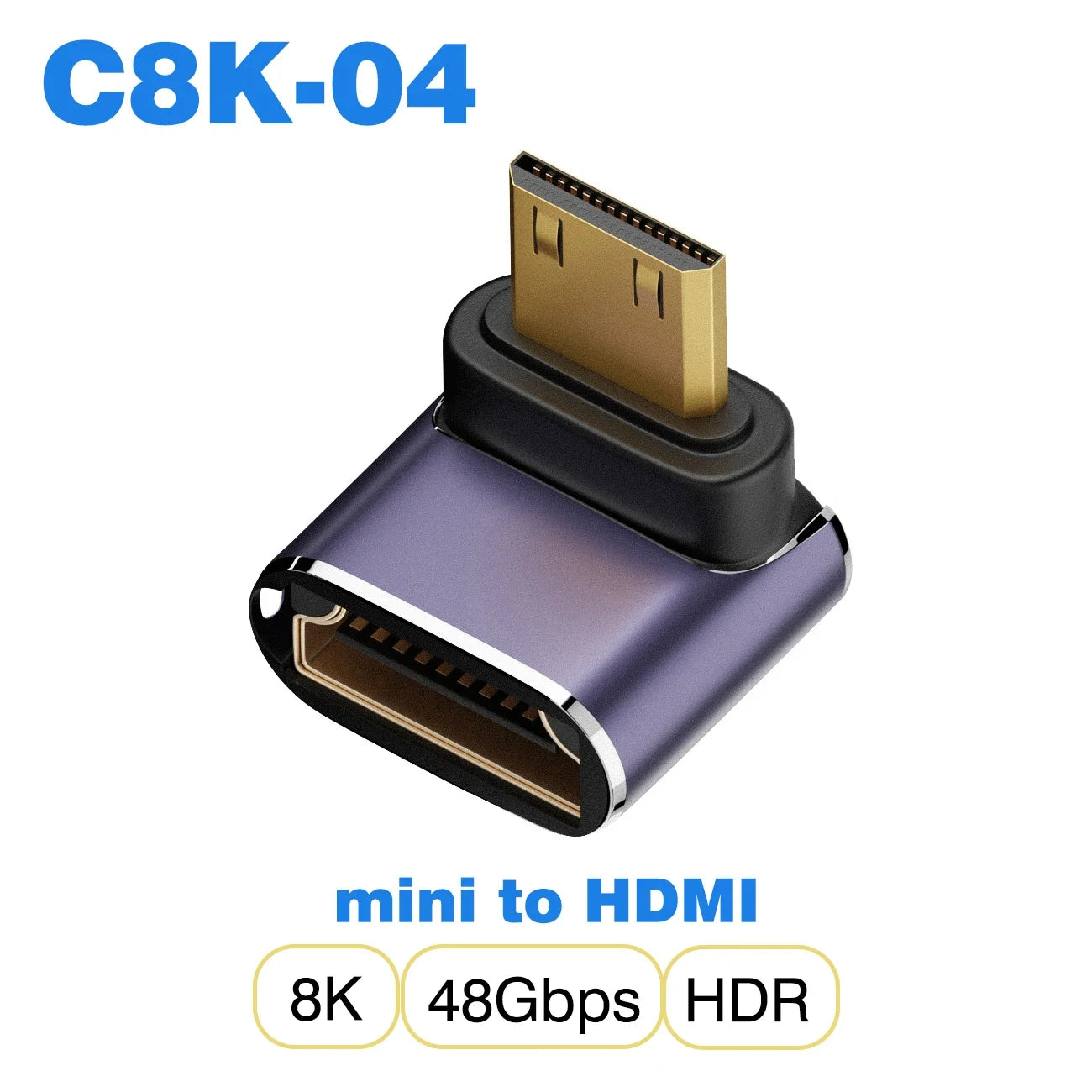 Mini/Micro HDMI to HDMI 2.1 48Gbps 8K60HZ 4K120HZ Converter for Projector HDTV PS4 PS5 Laptop