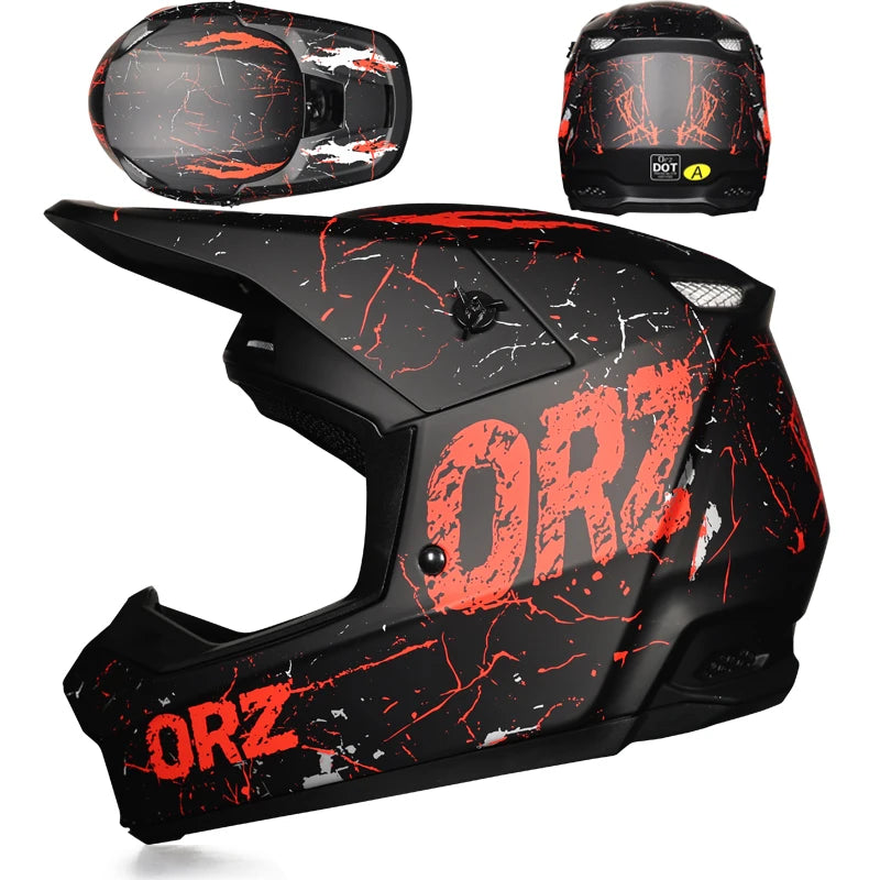 Casque Moto Hors Route Enfants Professionnel — Tout-Terrain Lunettes Cadeau