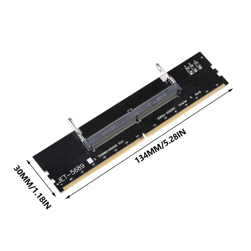 Carte adaptateur de mémoire pour ordinateur portable DDR3 DDR4 DDR5, carte SO-DIMM vers carte PC DIMM, mini connecteur de mémoire RAM