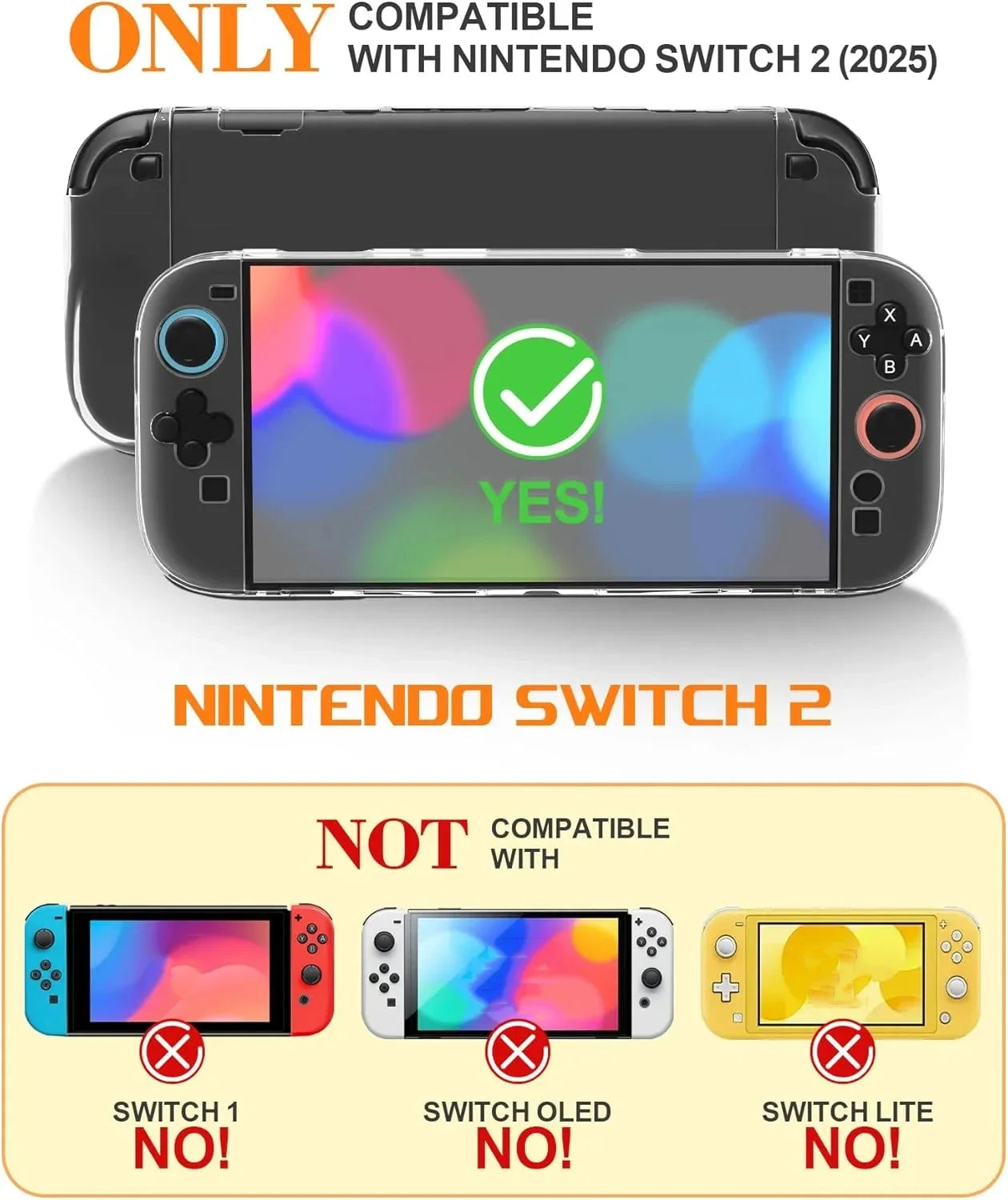 Poignées de contrôleur joystick pour console portable — 2 pièces, support main gauche/droite, accessoires