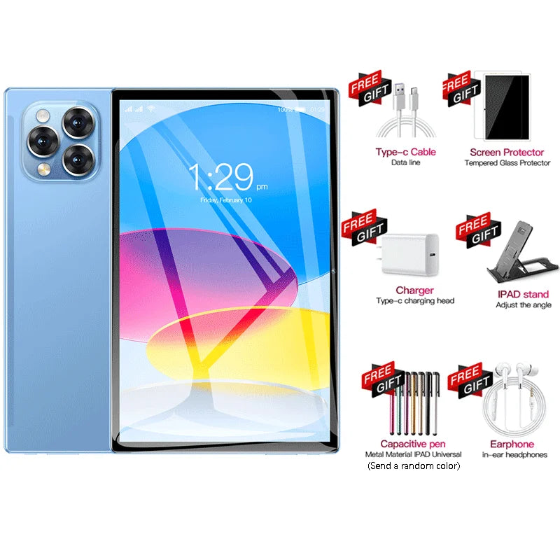 Tablette Android 16 11 pouces 2026 — 24 Go RAM, 2 To ROM, appel téléphonique, double SIM, 5G, WiFi, mini tab