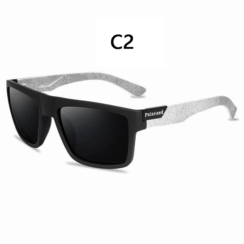 Lunettes de soleil polarisées pour hommes — carrées, vintage, conduite, escalade, sport, cadeau Noël