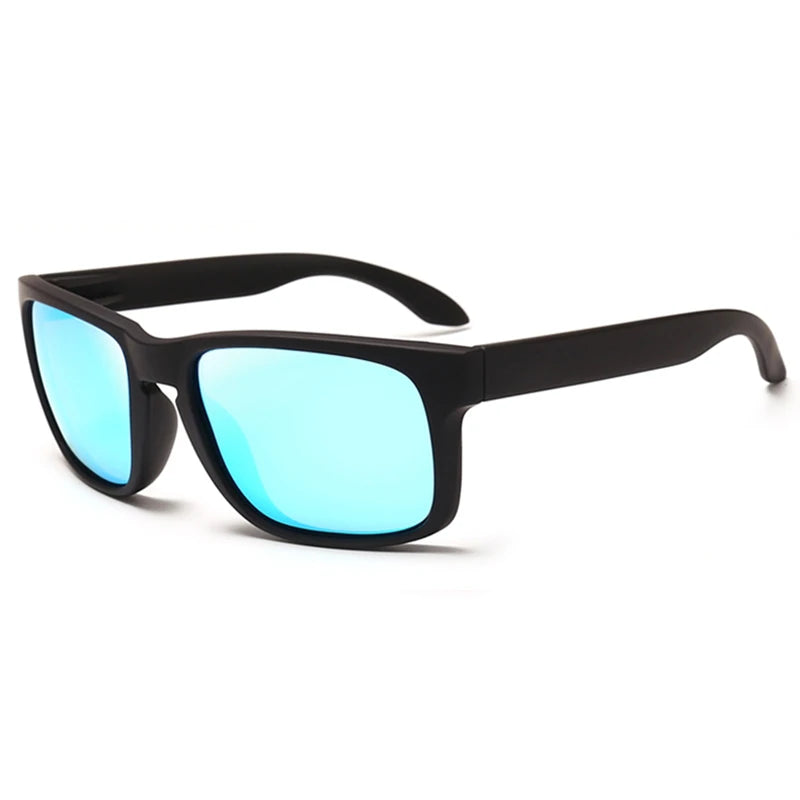 Lunettes de soleil polarisées carrées classiques pour hommes et femmes, Vintage, en plastique, élégantes, noires, pour Sports de plein air, UV400