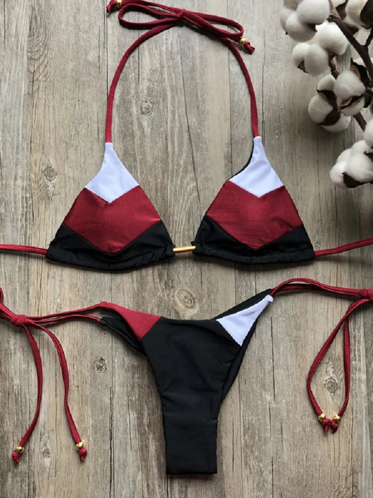 2023 Sexy Bikini multicolore maillot de bain femmes maillots de bain Push Up côtelé Bikini ensemble brésilien maillot de bain vêtements de plage baigneur Biquini