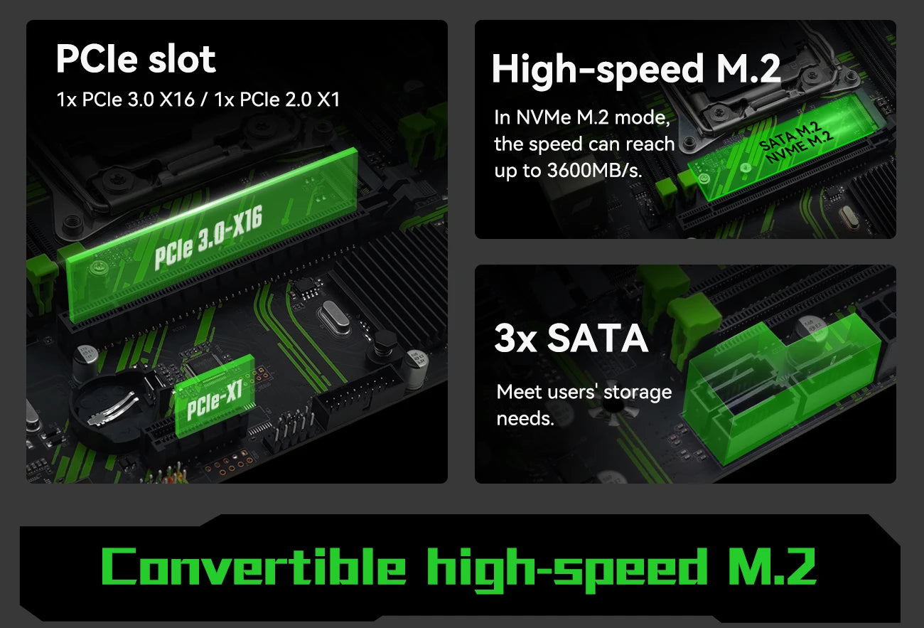 Carte mère MACHINIST X99 X99 PR9, prise en charge TPM2.0 LGA 2011-3, processeur Intel Xeon E5 V3 et V4, RAM DDR4, SATA/NVME M.2, emplacement USB3.0