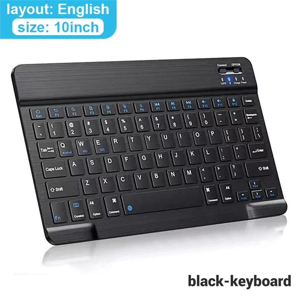 Clavier & Souris Sans Fil Bluetooth — Tablette Multilingue Espagnol Coréen Russe