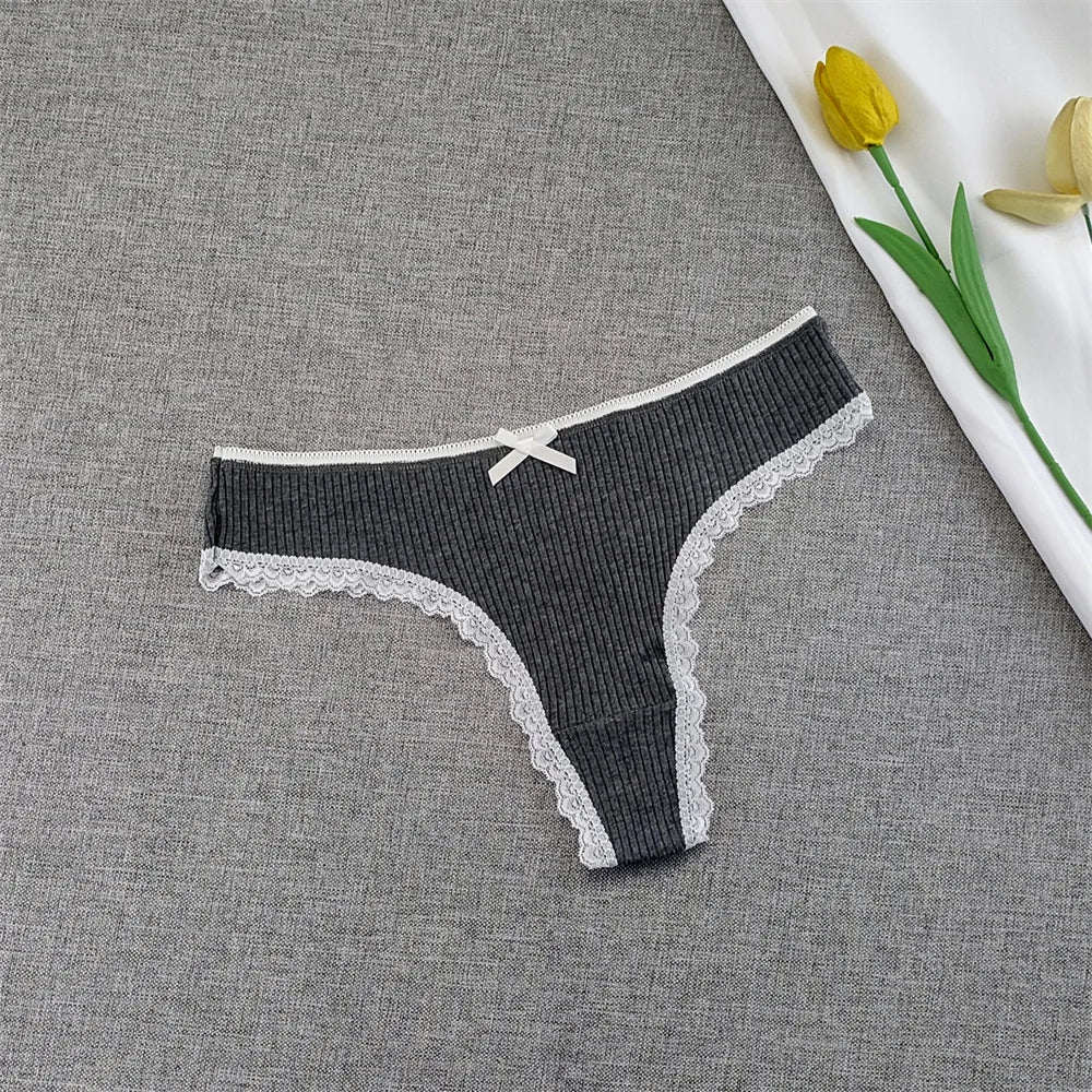 Culottes Dentelle Garniture Femme — Lot de 3 Pièces Lingerie