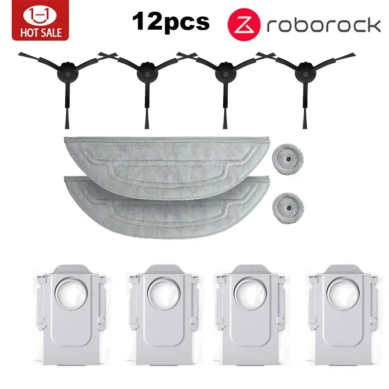 Roborock S8 MaxV Ultra robot aspirador accesorios mopa trapeadores bolsas de vacío cepillo lateral filtro piezas de repuesto reemplazables