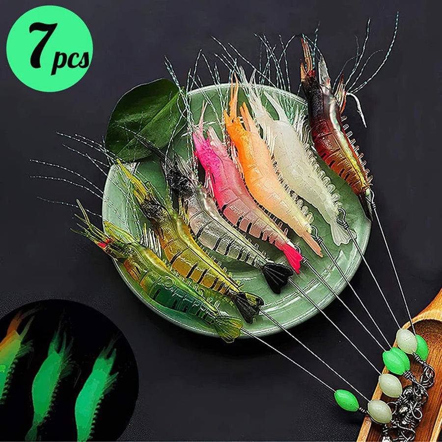 3 pièces/7 pièces leurres de crevettes leurres de pêche appâts de pêche artificiels Isca Ascesorios artificiels Pesca