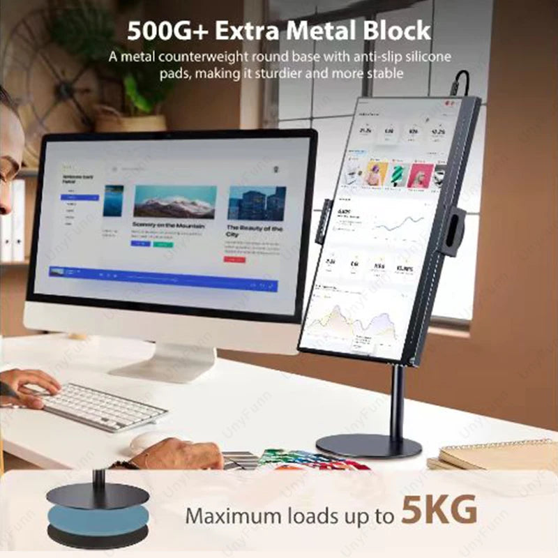 Soporte de monitor portátil Cdisplay Soporte de monitor de escritorio de altura ajustable para soporte de monitor de tableta de teléfono de 4.7 a 17.3 pulgadas