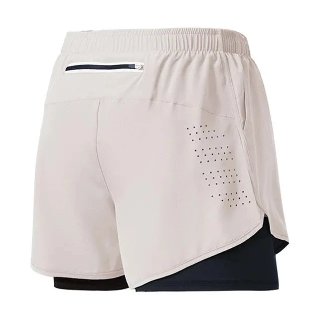 Men's Running Shorts, Quick Dry, Fitness, Black, Double Layer, New Sport, Training, Bodybuilding, Short Pants