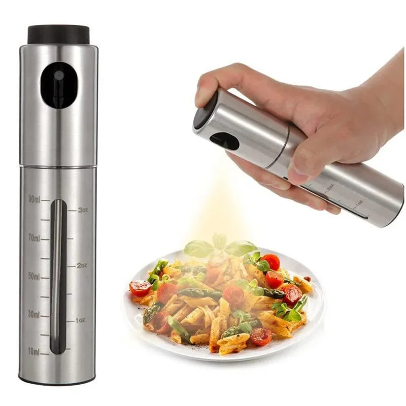BBQ cuisson bouteille de pulvérisation d'huile d'olive 304 bouteille de pulvérisation d'huile en acier inoxydable bouteilles de pulvérisation de vinaigre pulvérisateur BQ bouteille d'assaisonnement Kitche