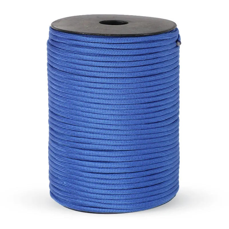 Cordon de parachute militaire standard 550 de 100M/50M, 9 brins, 4mm, pour survie en extérieur, tente et sangle de fixation