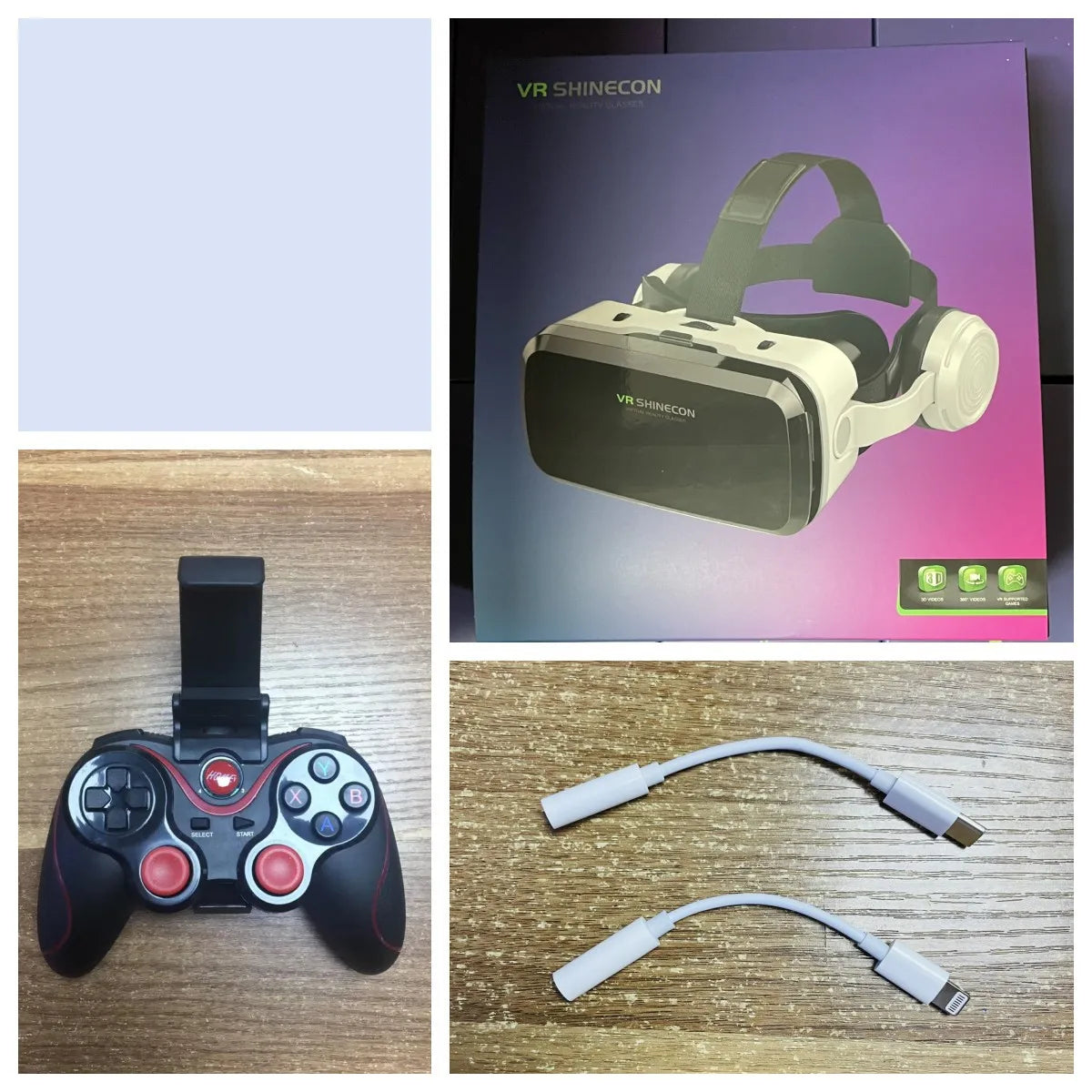 Casque VR 3D réalité virtuelle pour smartphone — lentilles, jeu vidéo (v13)