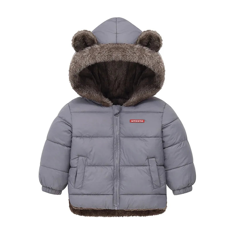 Bébé garçons filles veste à capuche vêtements d'extérieur en coton manteau polaire épais pour enfants vestes rembourrées en cachemire hiver garçons filles manteaux chauds