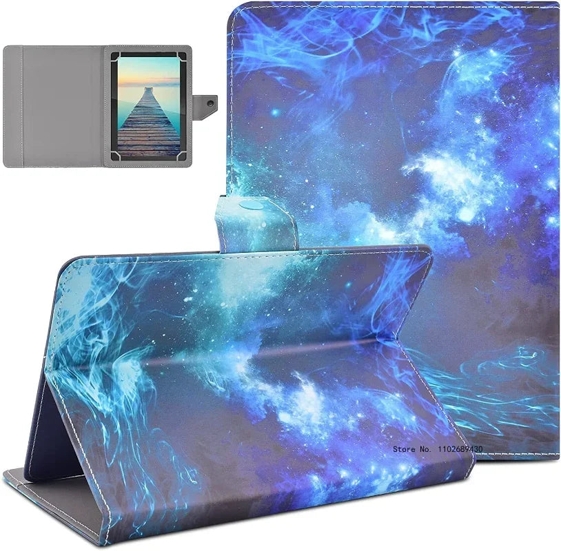 Estuche universal para tableta de 7" 8" 10.1", funda para tableta de 8 pulgadas 10 pulgadas, cubierta de soporte de cuero PET para Android/iOS/Windows de 7-10.5 pulgadas Capa