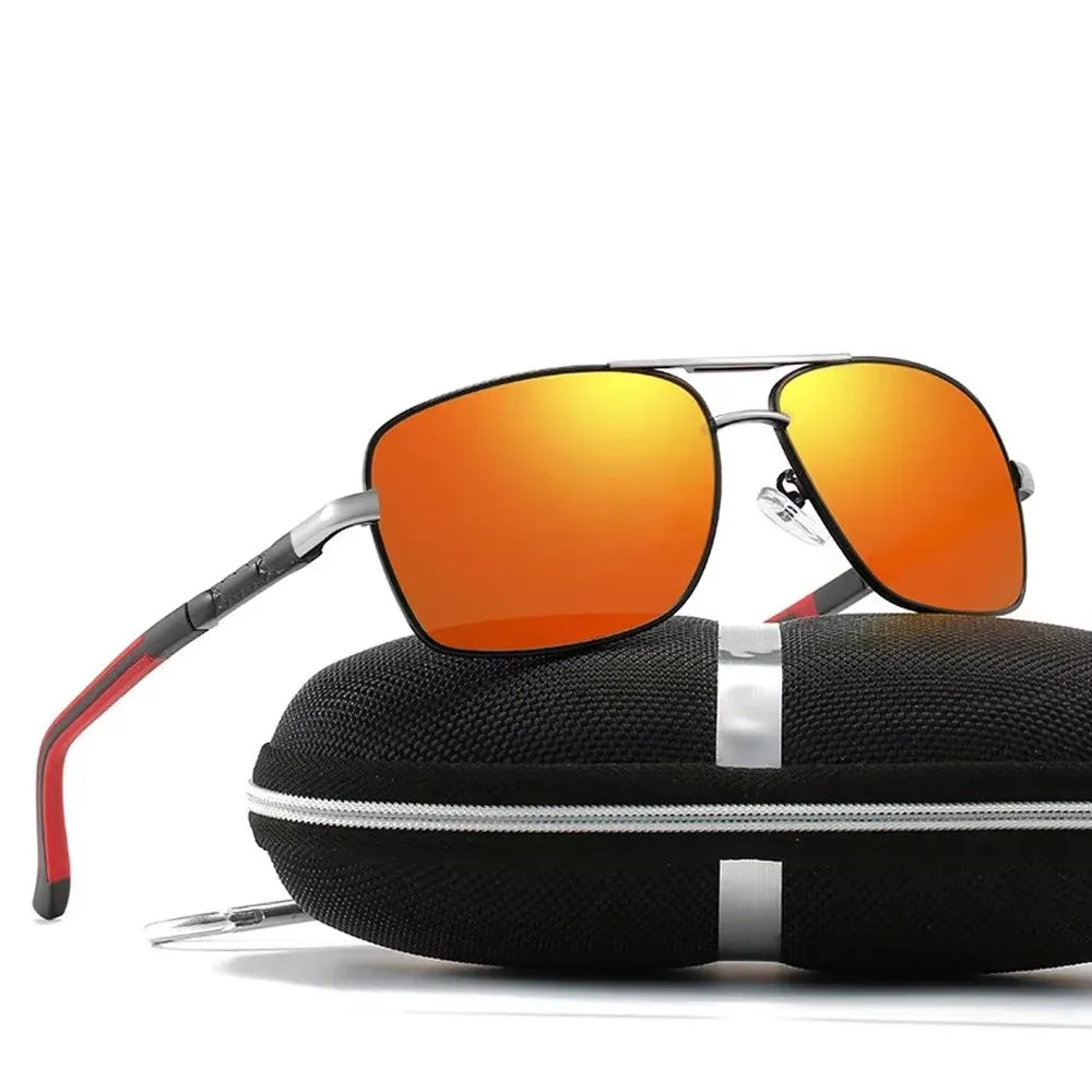 Lunettes de Soleil Femme Polarisées Dégradé — Lentille Carrée, Rétro, Conduite