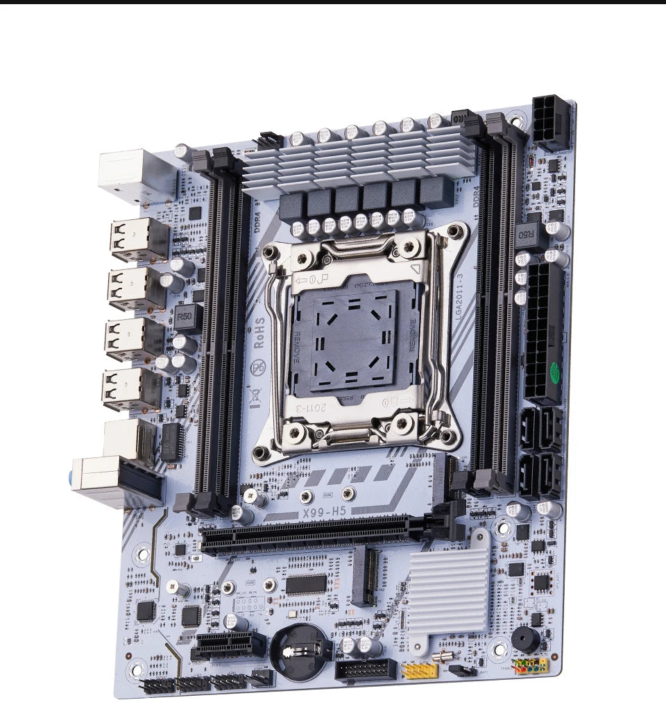 QIYIDA X99 Kit de carte mère LGA2011-3 Xeon E5 2680 V4 DDR4 16GB (2x8gb) PC4 SATA PCI16x3.0 NVME M.2 ordinateur de jeu