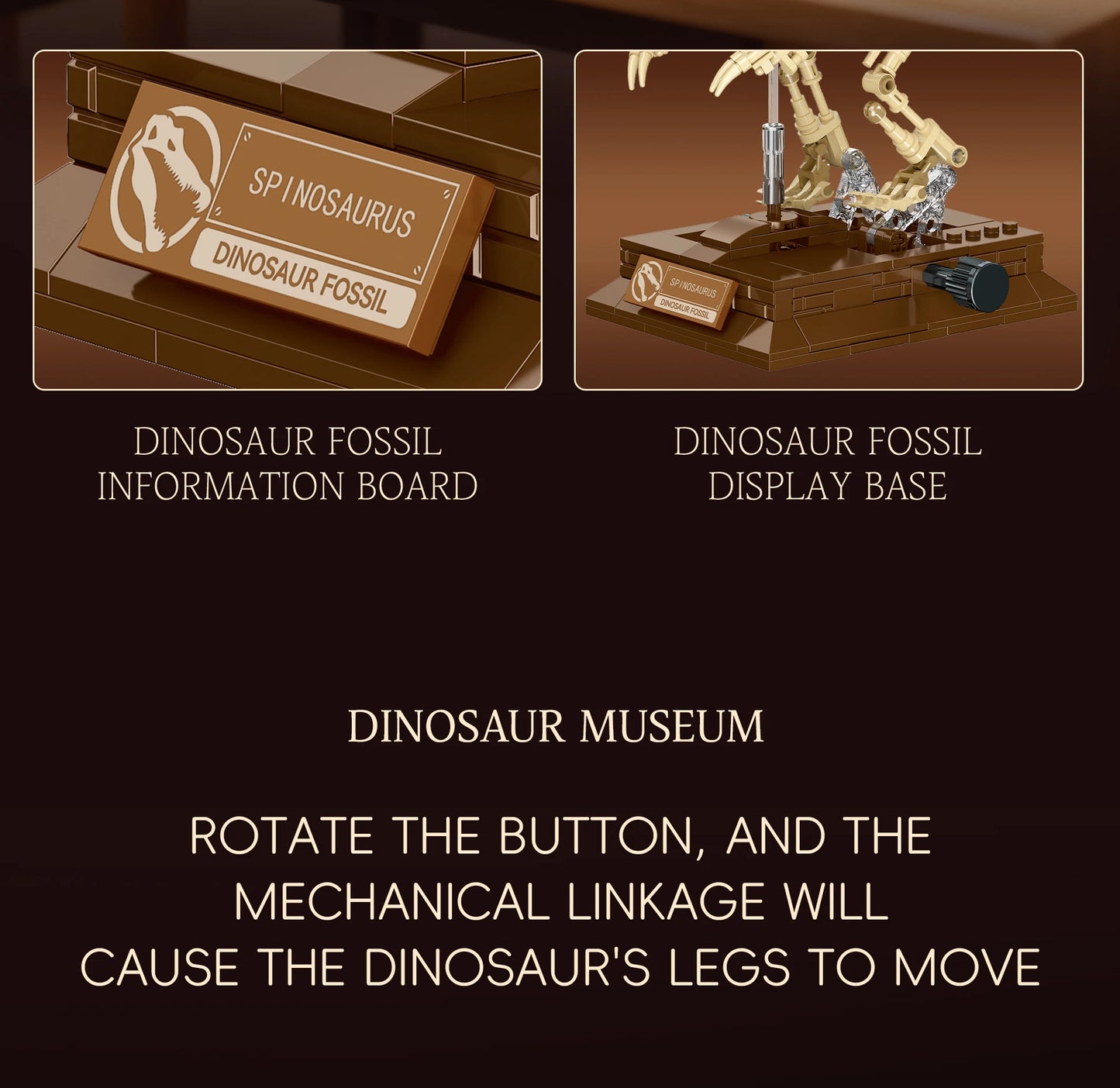 Nouveaux modèles de squelettes de dinosaures MOC 2026 : T-Rex, Tricératops, Mosasaure, Pterosaure, kit de construction de fossiles, cadeau pour les garçons et les collectionneurs