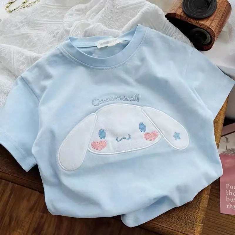 T-shirt fille dessin animé kawaii — été 2026, 90-140cm, cadeau enfant, mignon