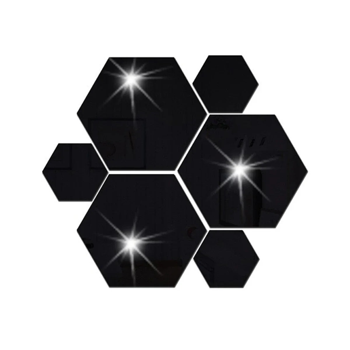 Autocollants muraux en miroir hexagonaux 6/12 pièces, autocollants en miroir acrylique 3D DIY, autocollants adhésifs amovibles, décoration de salon, salle de bain, maison