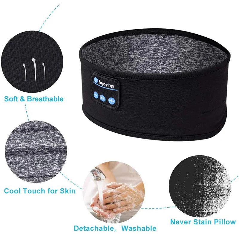 Bluetooth Wireless Headphones, Sleep Headband, Music Headset, Soft, Elastic, Comfortable, Sports Headband, Music Headset