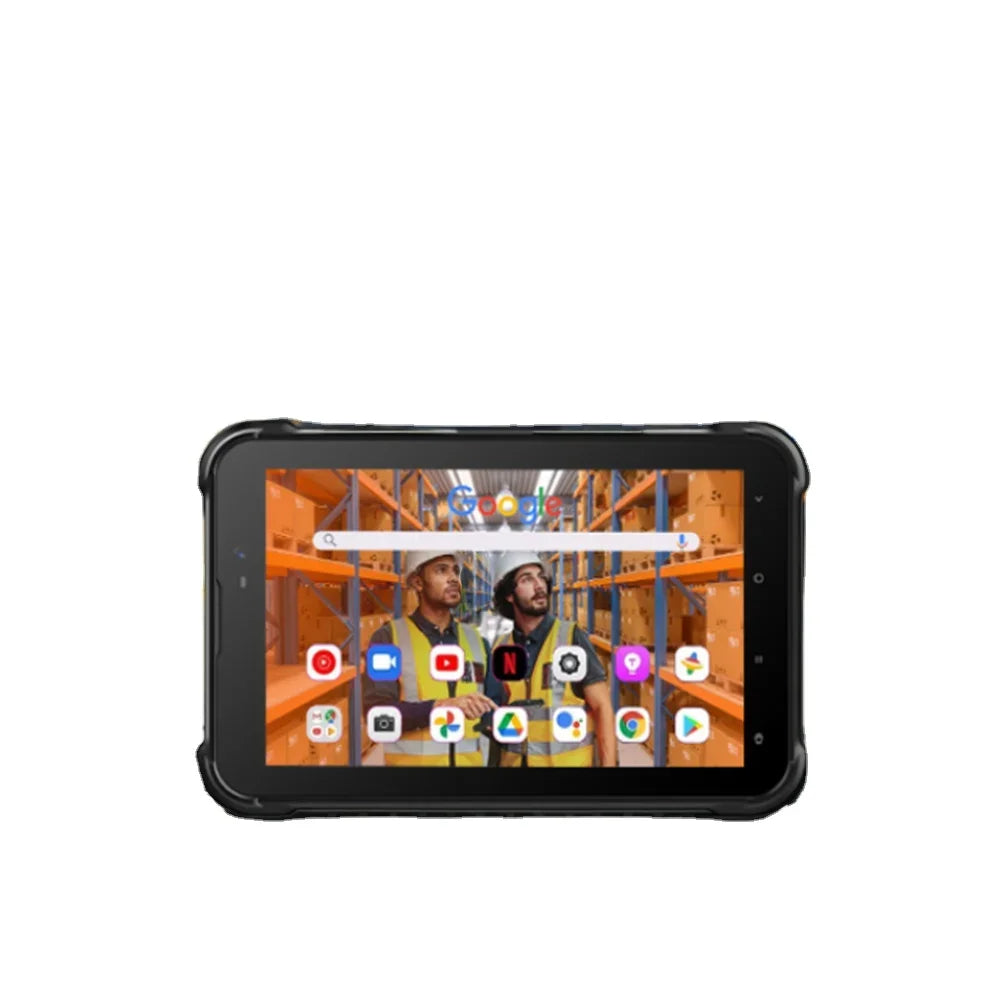 Tablette Android 12 robuste 8 pouces — 1000 nits, NFC, scanner codes-barres, 4G, grande batterie 8000mAh