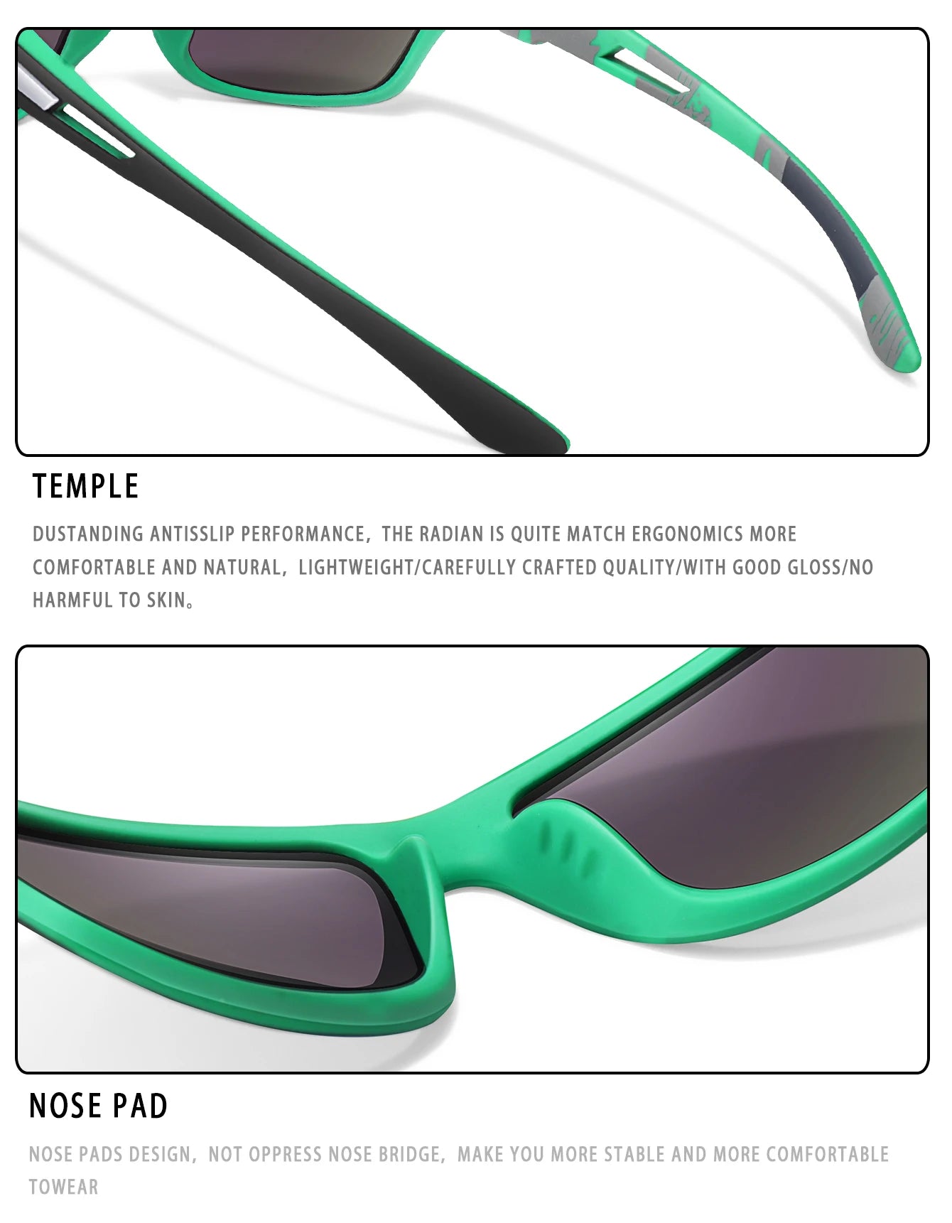 Lunettes de soleil de pêche polarisées pour hommes et femmes, lunettes anti-absorbe ouissement, lunettes UV400, sports de plein air, conduite, randonnée, cyclisme sur route