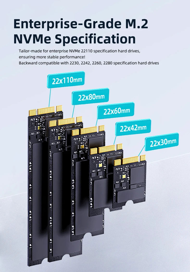 PC de bureau SSU M.2 NVMe SSD vers carte adaptateur PCIe 4.0 64Gbps m-key PCIe 4.0 X4 compatible avec PCI-E 4.0/3.0