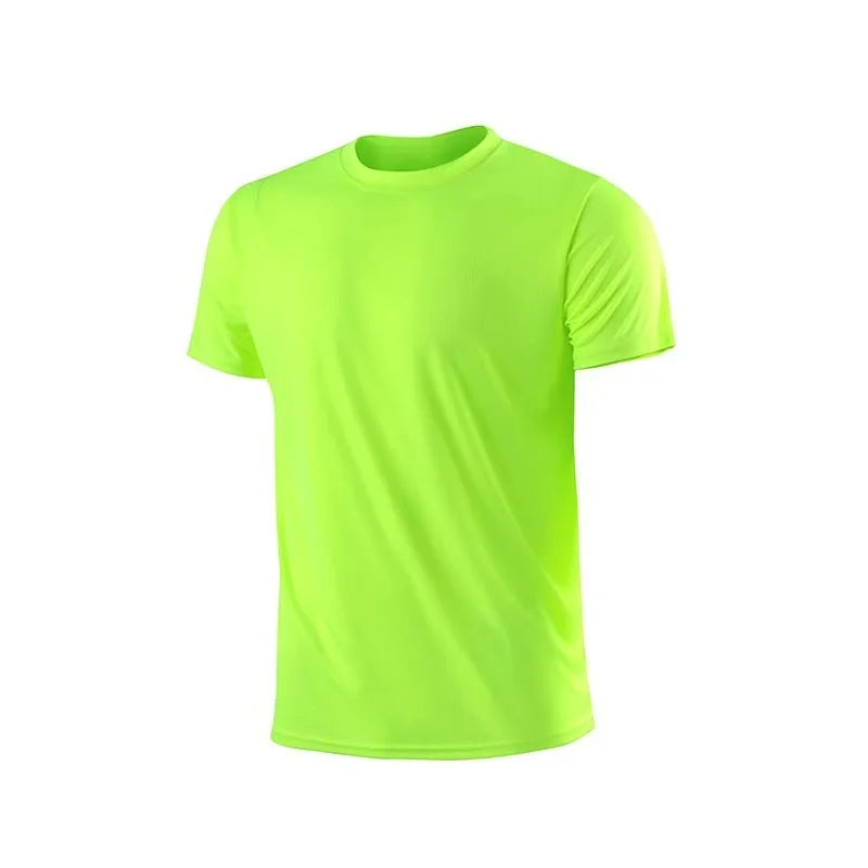 T-shirt sport gym pour hommes — séchage rapide, course, musculation, manches courtes, fitness, surdimensionné